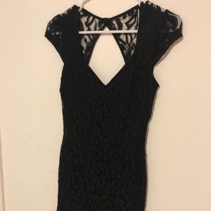 Lace Black Cocktail Dress